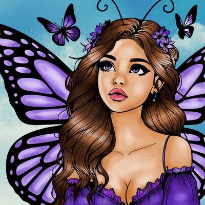 butterfly fairy realistic girl