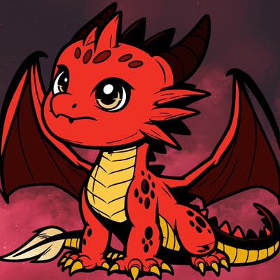 fierce baby night dragon