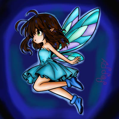 manga fairy flying