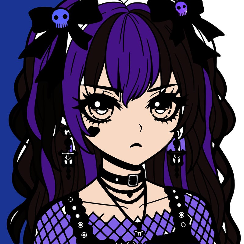 goth anime girl