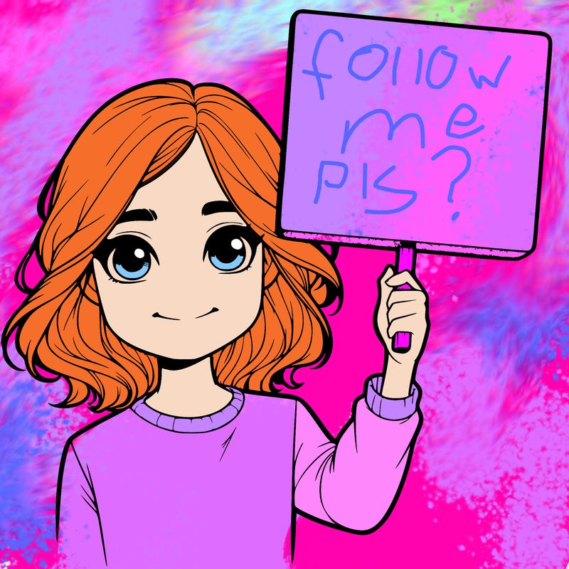 realistic girl holding up a sign