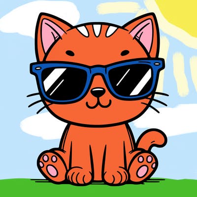 cat with sunglasses