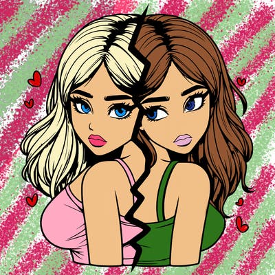 realistic girl split