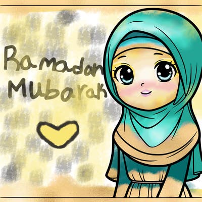 muslim girl easy to draw