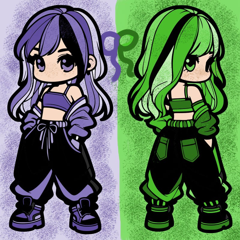 girl in crop top and baggy pants