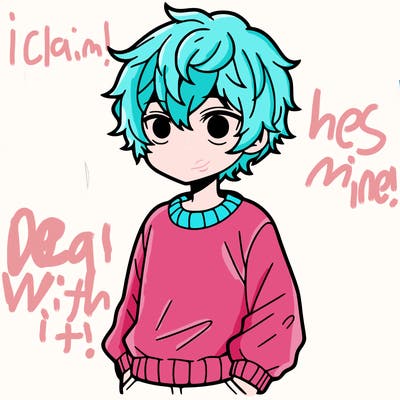 an anime character with a sweater