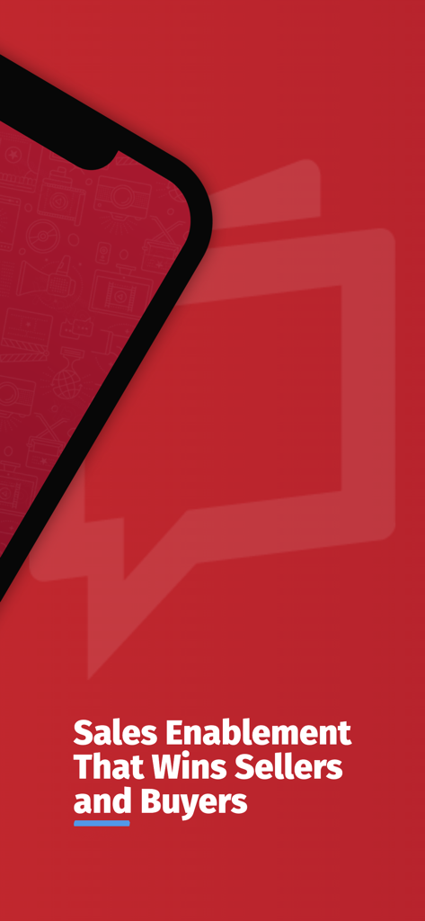 Allego app splash screen with text Sales Enablement That Wins Sellers and Buyers