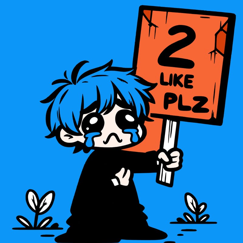 small poor toddler crying with sign that says 2 like plz