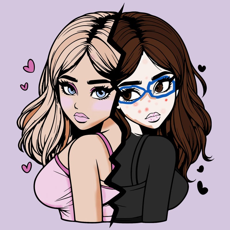 realistic girl split