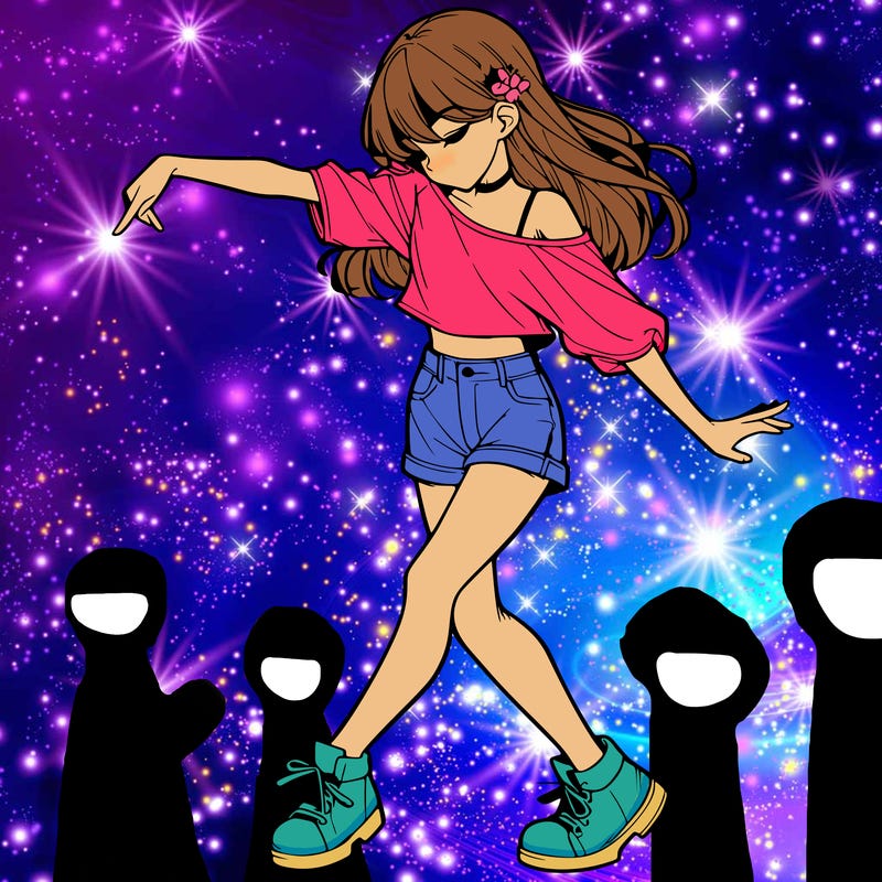 realistic girl danceing