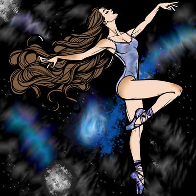 realistic woman dancer