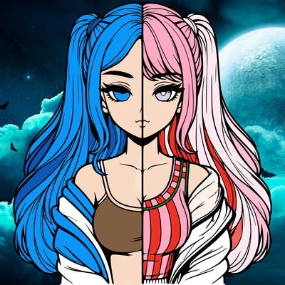 realistic girl split