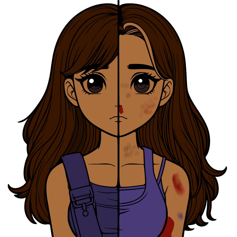 realistic girl split