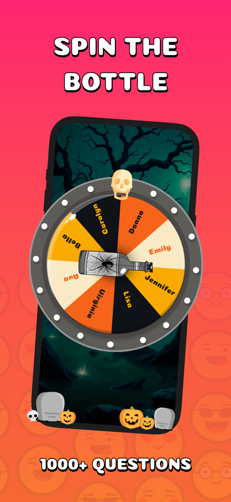Truth Or Dare - Party Games - Spin the bottle game feature in the Truth or Dare party app