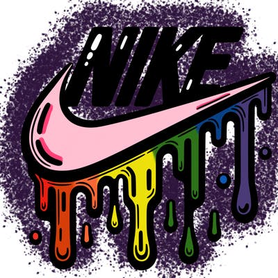 dripping nike logo