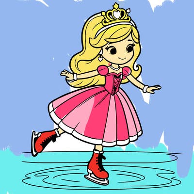 princess skating on ice