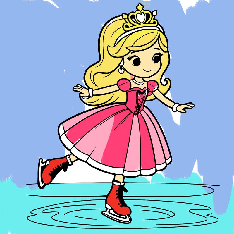 princess skating on ice
