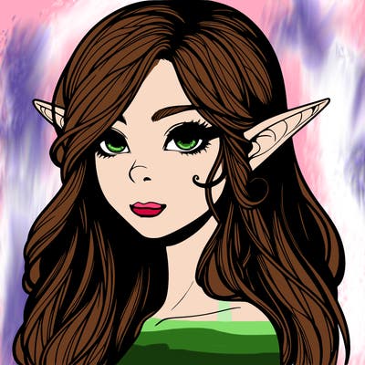 elf girl realistic dark fantasy