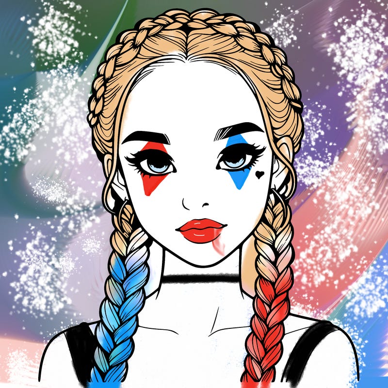 realistic girl with braids