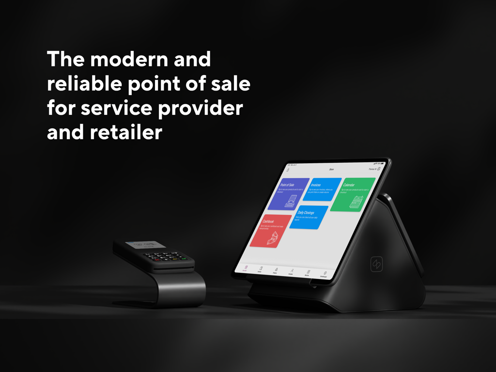 Shore POS interface on an iPad for modern retail and service providers
