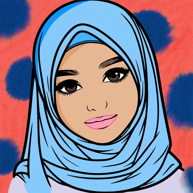 realistic girl with hijap