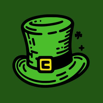 st patrick hat with thin lines