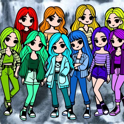 group of girls