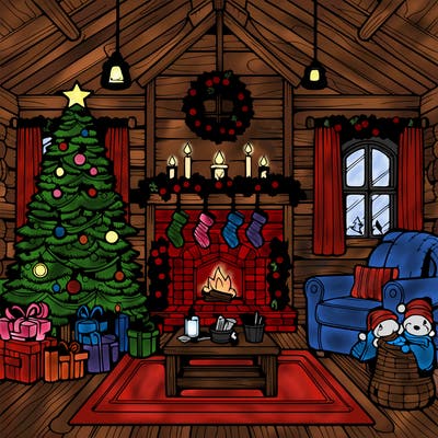 christmas house interior