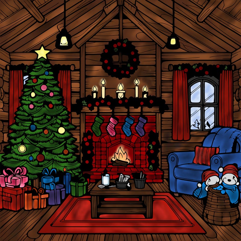 christmas house interior