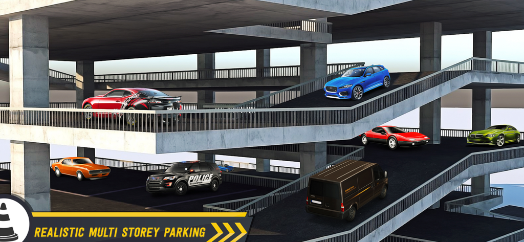 Multistory: Car Parking Sim 3D - Simulación realista 3D de aparcamiento de coches de varios pisos con varios vehículos