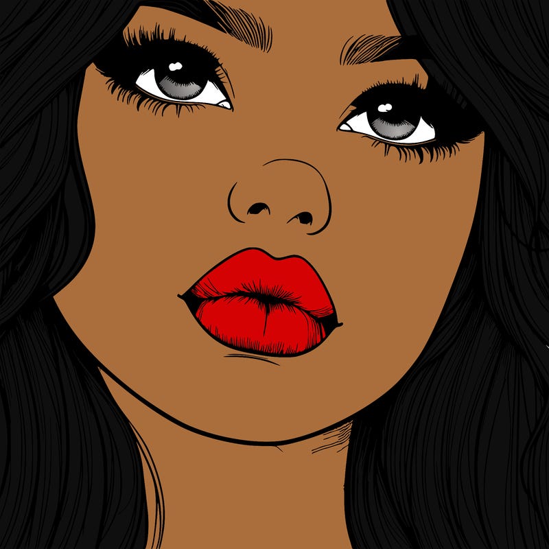 really realistic girl with lips