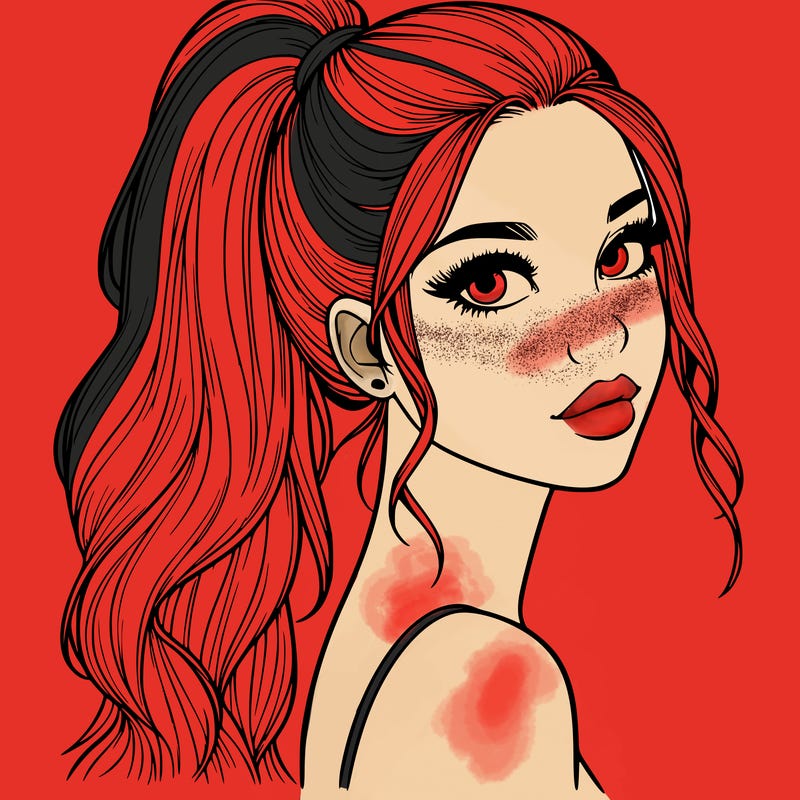 realistic pretty girl with high pony tail