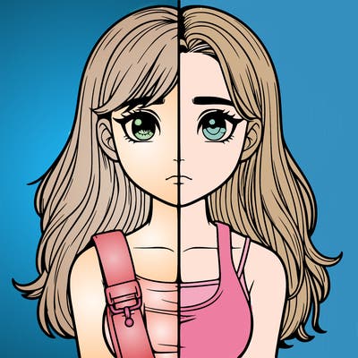 realistic girl split