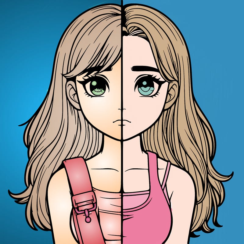 realistic girl split