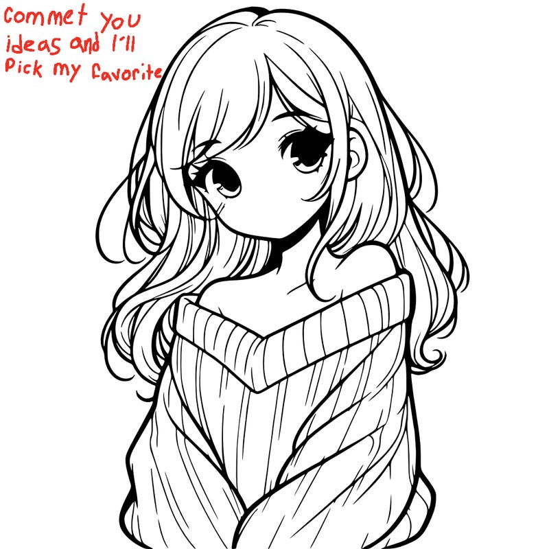 shy pretty girl wearing a sweater that is falling off one shoulder portrait
