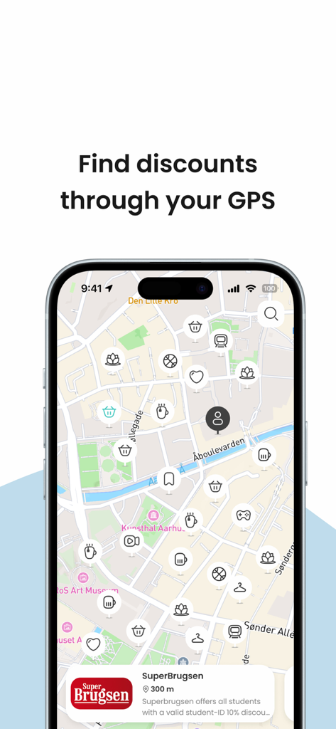 Studiz USA - Studiz USA 앱의 지역 학생 할인 지도 보기