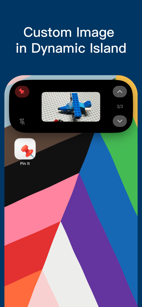Custom image displayed in the iPhone Dynamic Island using Pin It