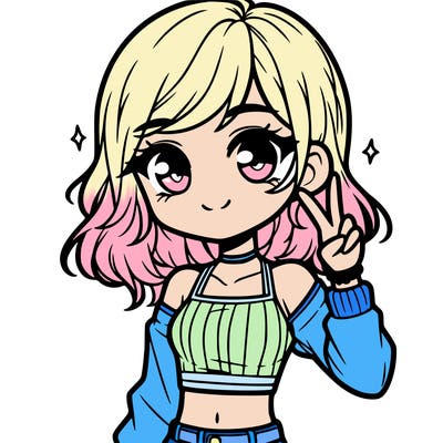 cute girl with crop top