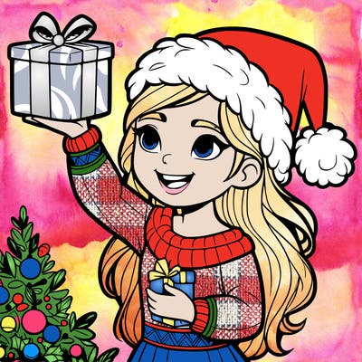 christmas girl realistic