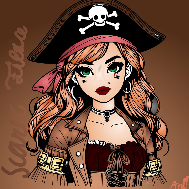 realistic pirate girl