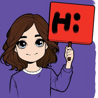 realistic girl holding up a sign