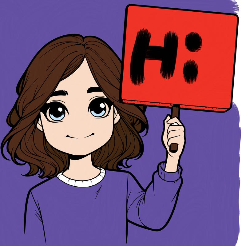 realistic girl holding up a sign