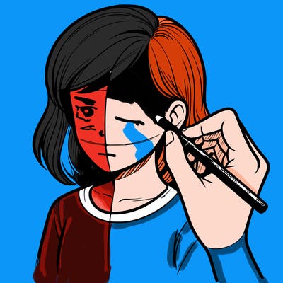 drawing a realistic person