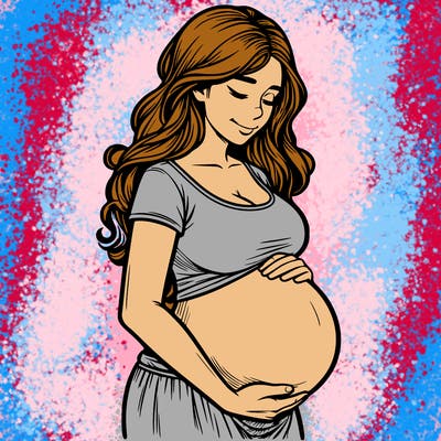 woman heavily pregnant realistic