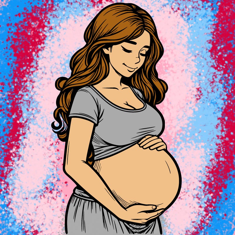 woman heavily pregnant realistic