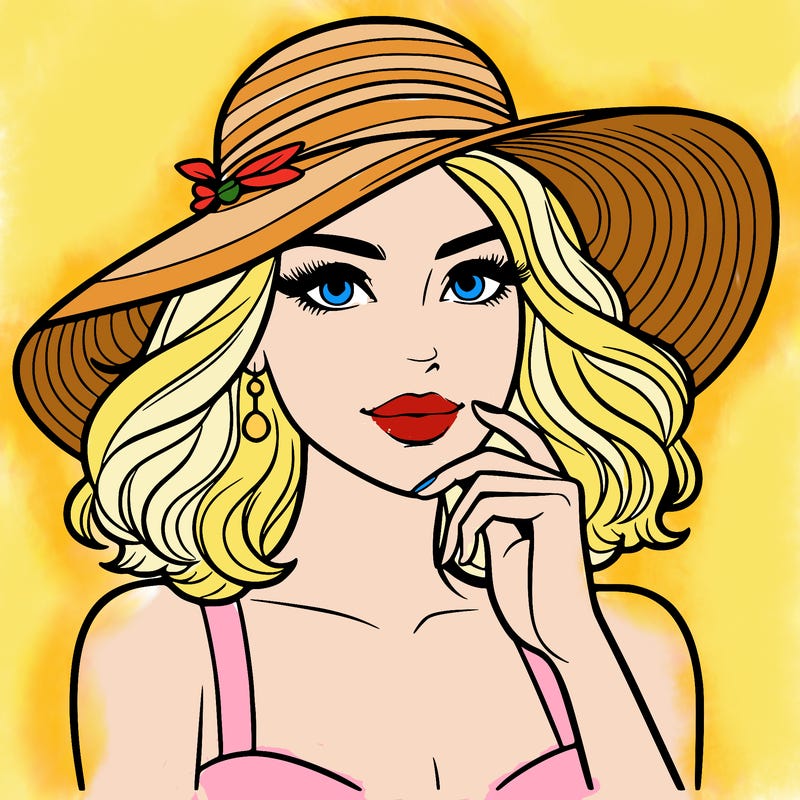 beautiful woman in hat