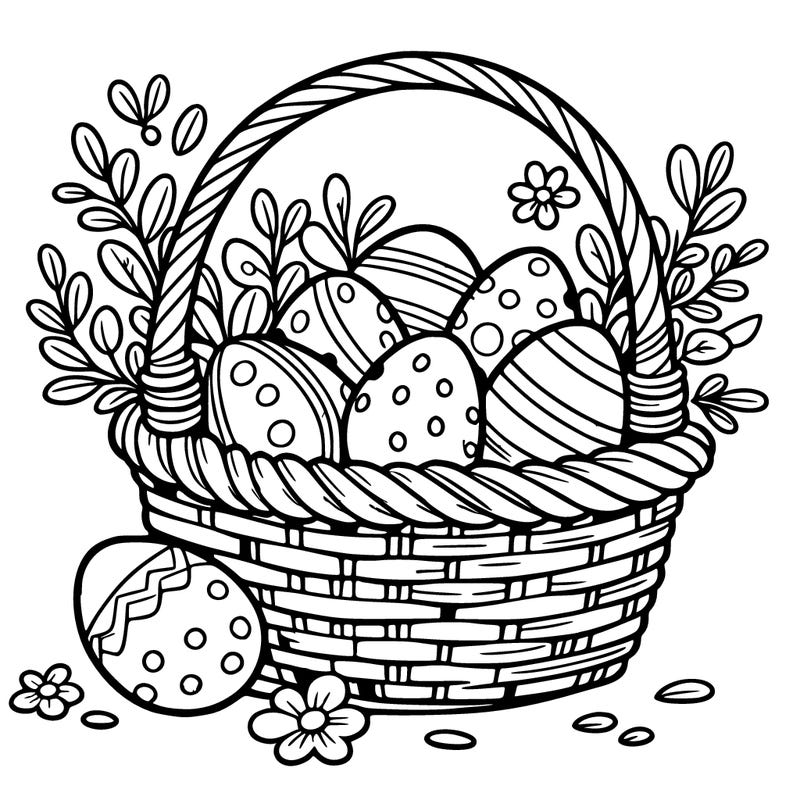 basket filled with easter eggs