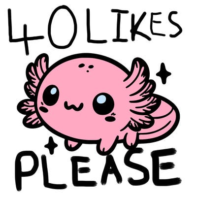 cute easy baby axolotl