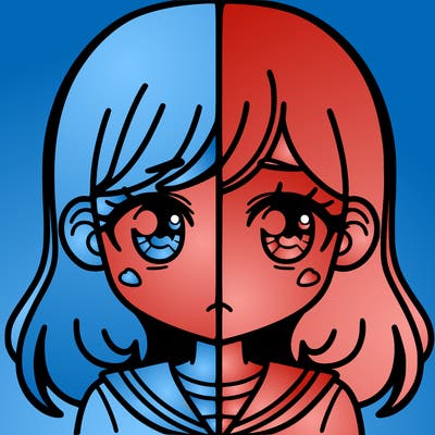 a split of a girl