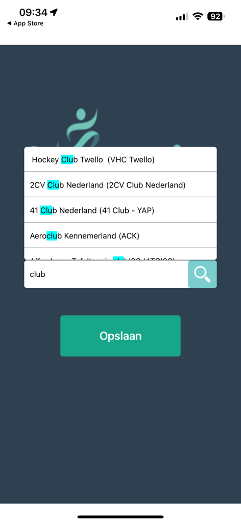 SponsorKliks App - Search and select a club to sponsor on the SponsorKliks app